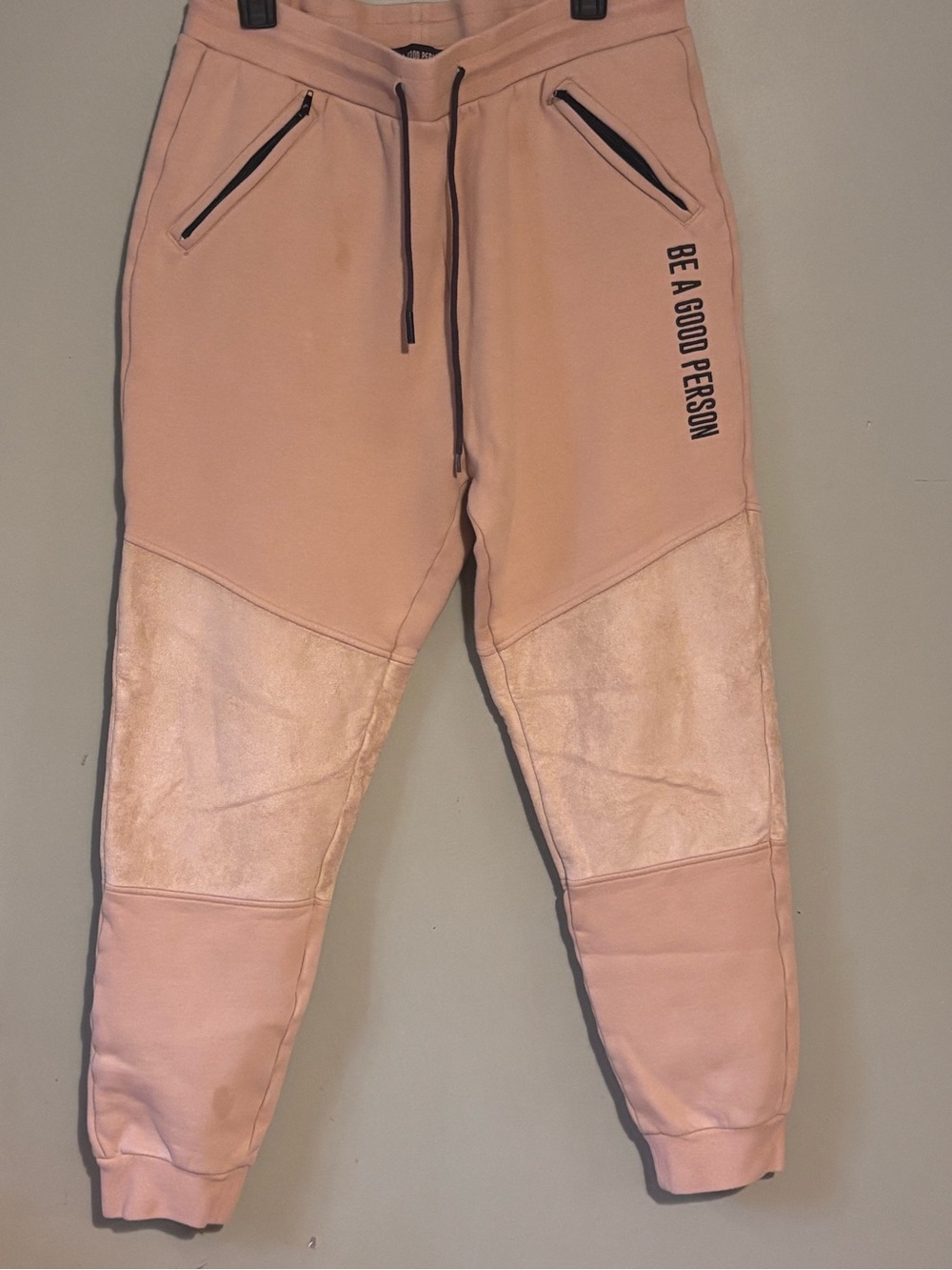 Unisex oversized Be A Good Person joggers size M